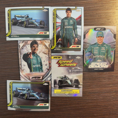 Topps Chrome Formula 1 2025 Lance Stroll Aston Martin Pack 6 Cards New