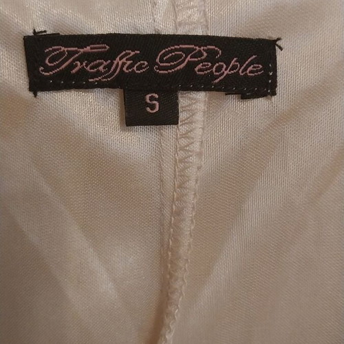 Traffic People mini dress size S like new, beige-gold with ruffles