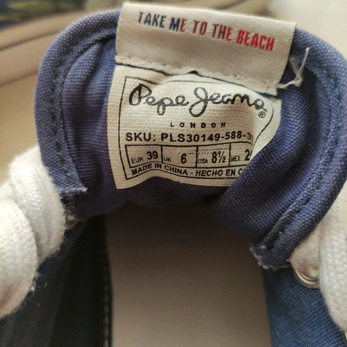 Pepe Jeans sneakers floral print used, size 39
