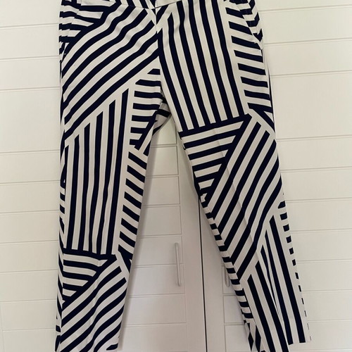 Max & Co pants new, size M 38 10, white and blue stripes