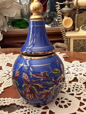 Perfume bottle used, ceramic, handmade, 10cm