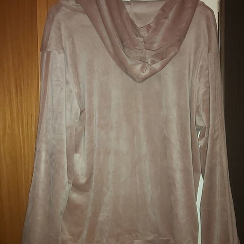 Velvet cardigan soft pink, like new, sizes L-XL