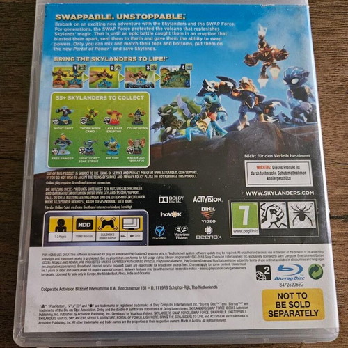 Skylanders Swap Force PlayStation 3 game used, action adventure