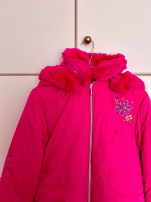 Fuchsia Mandarino jacket new for kids 10-13 years with pockets and hood