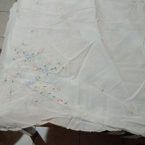 Tablecloth with colorful pastel flowers, new