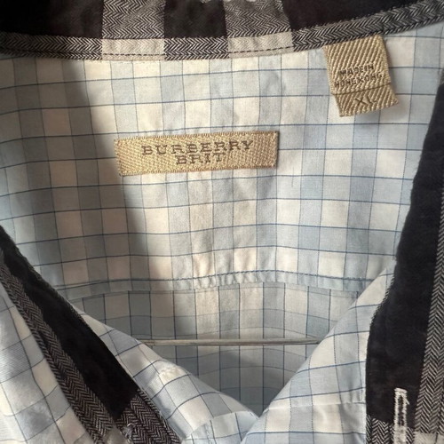 Burberry Brit XL checked shirt used, authentic, light blue and white