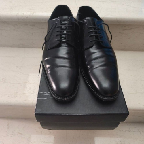 J.BOURNAZOS men's leather shoes size 45 like new, black