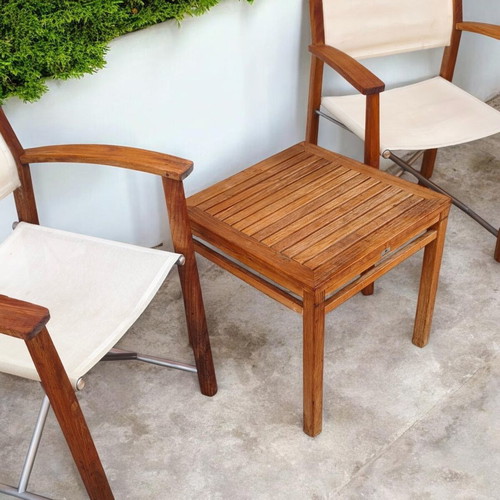 Gloster set of 2 armchairs and table