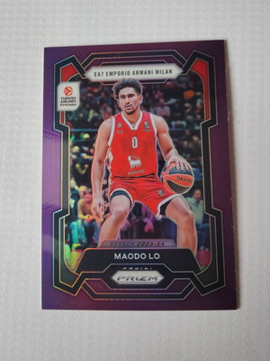 2023-24 Panini-Prizm Euroleague Basketball Maodo Lo Purple Prizm 40/99 #121