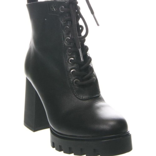 Calvin Klein Jeans boots new black leather size 38