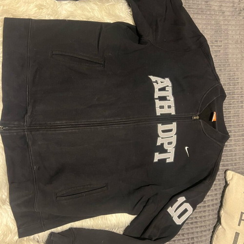 Nike Hoodie Athletic Dept size XXL like new, black athletic zip-up sweatshirt