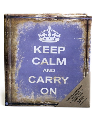 Photo album new vintage 'Keep calm and carry on' 27x29 cm