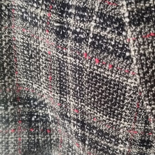 Perla checked blazer size 46 black red white