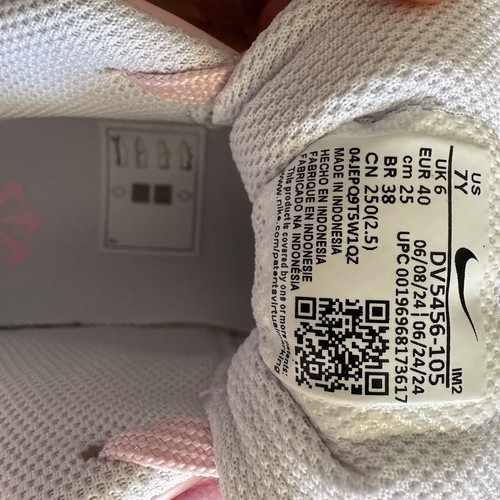 Nike Borough Low sneakers new, size 40, white and pink