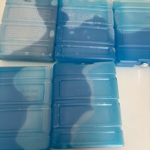 Ice Packs like new, set of 5, 15x28x4cm