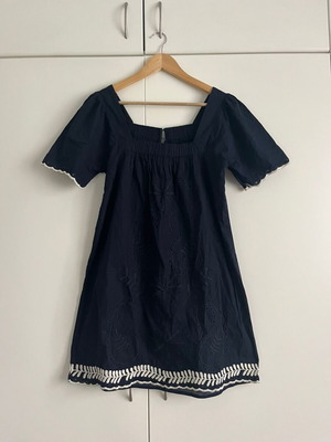 Topshop Μπλε Βαμβακερό Φόρεμα με Κέντημα σαν καινούργιο