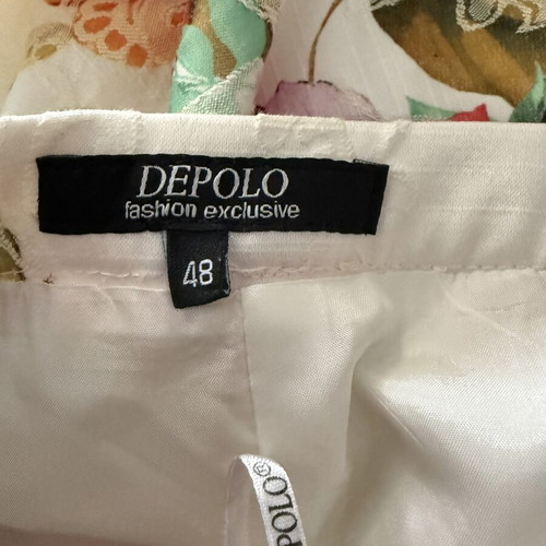 Depolo midi skirt with back slit, multicolored, size XL