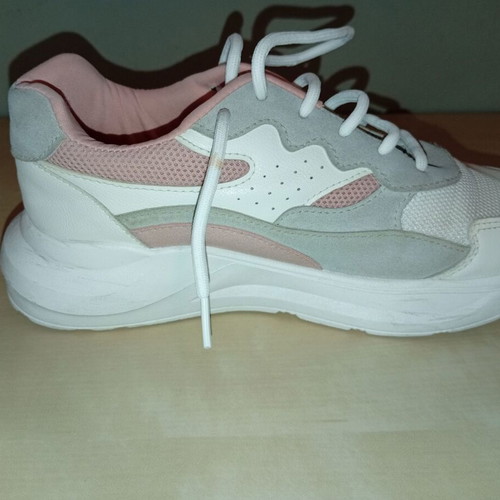 Marquiiz Women's Athletic Sneakers Size 39 Like New White Pink Gray Suede
