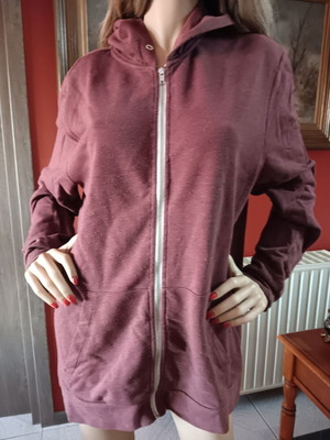 H&M cardigan with hood like new, size L, red