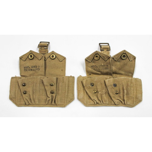1952 English Canvas Ammo Pouch Lee-Enfield Set of 2 like new