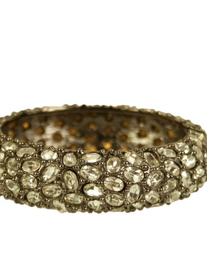 Kenneth Jay Lane women's crystal rhinestone bracelet used, silver