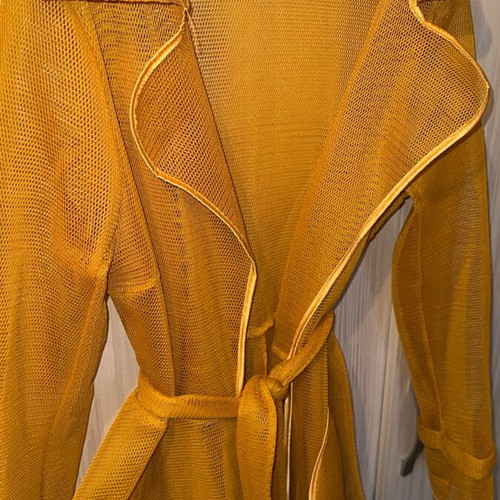 Mesh outerwear like new, size M, yellow orange