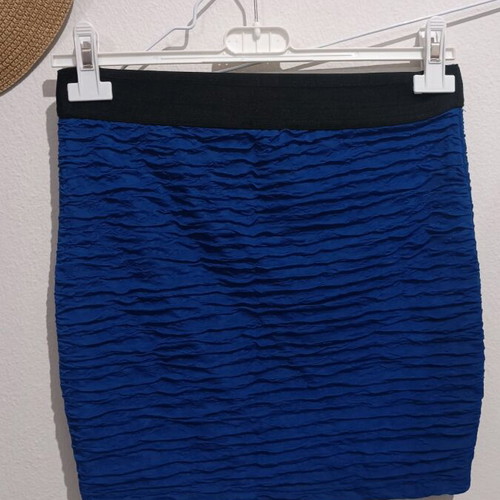 Tally Weijl pleated mini skirt blue navy like new XS