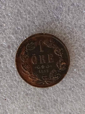 Sweden 1 Öre Coin 1857 used