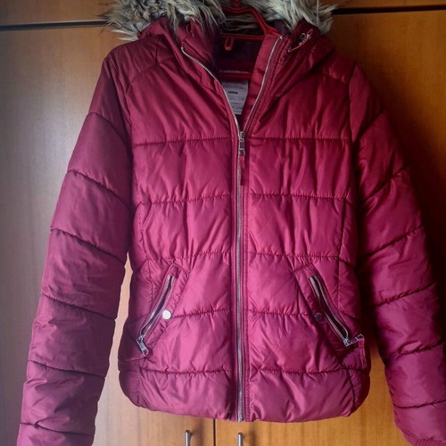Bershka women's inflatable jacket like new, red, size L