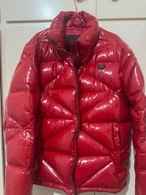 Philipp Plein puffer jacket used, red, size M