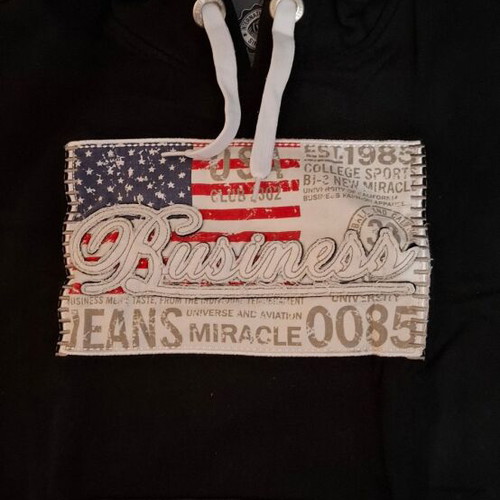 Hooded sweatshirt black like new, size XXL