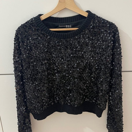 Atmosphere Elegant Top black, like new, size XL