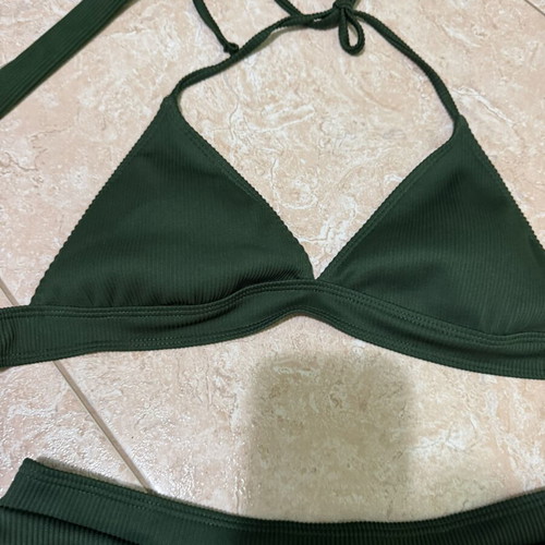 De Coro dark green high-waisted bikini, small