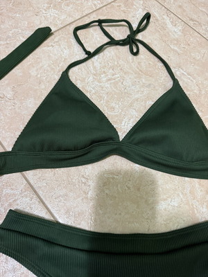 De Coro dark green high-waisted bikini, small
