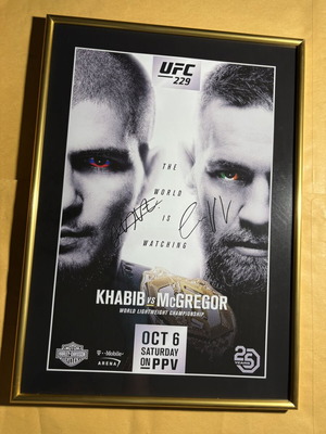 UFC 229 Khabib vs. McGregor Signed A3 Poster new