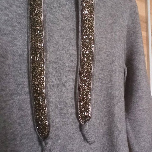 Knitted cropped sweater Zara like new, gray, size Medium