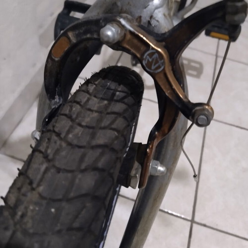 Oldschool BMX 1989 used, silver, 20 inch wheels