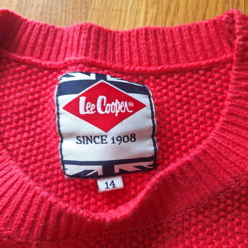 Lee Cooper women's long-sleeve sweater used, red, size XL