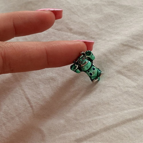 Pandora Sulley monster charm like new, green and silver
