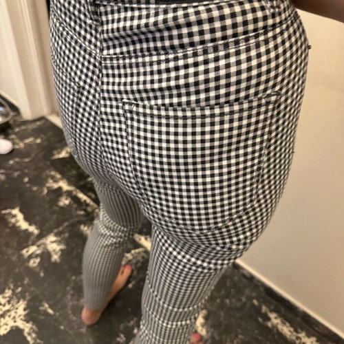 Stradivarius checked denim pants size S like new