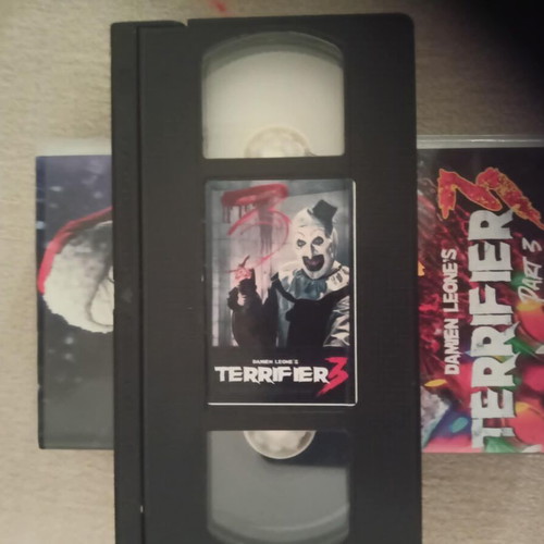 Terrifier 3 VHS tape like new, English audio without Greek subtitles