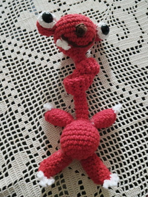 Red Sid handmade knitted new