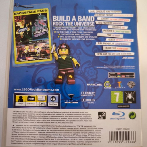 Lego Rock Band PS3 game like new