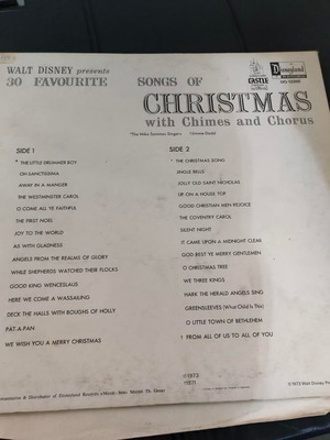 Walt Disney Presents 30 Favourite Songs Of Christmas LP σαν καινούργιο