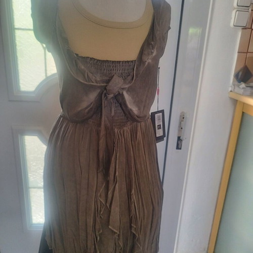 Catwalk boho dress L 40, khaki beige