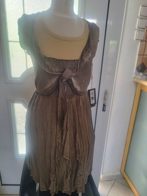 Catwalk boho dress L 40, khaki beige