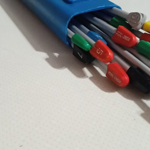 Knitting needles used, set of 21 pieces