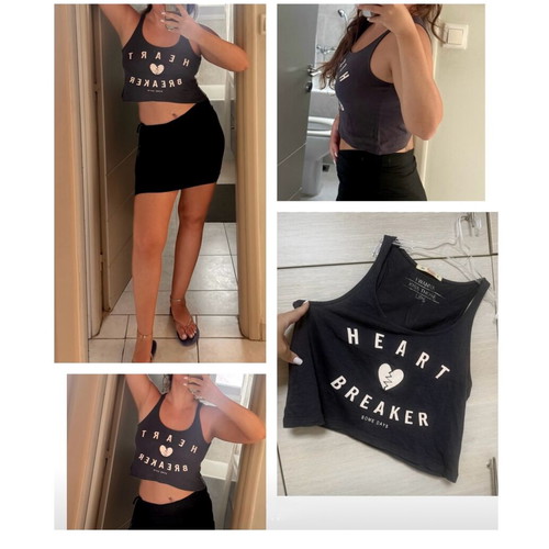 Bershka Crop Top Sleeveless Cotton Tank Soft Fabric Like New