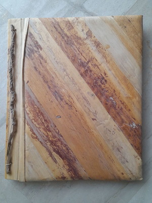 Handmade photo album new made from natural materials