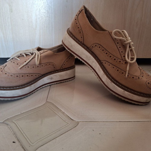 Oxford Exe boots size 37 used, beige and pink